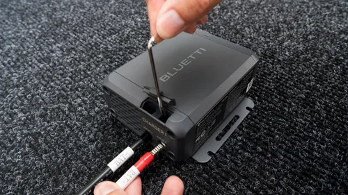 Connect BAT cable to Charger 1