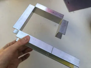 Making custom heater stand with aluminum C-channel