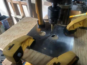 Making custom plate for heater stand