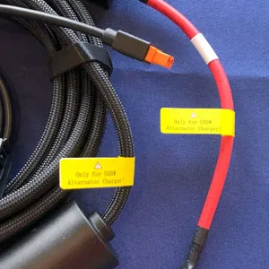 EcoFlow 500W Alternator Charger cable label